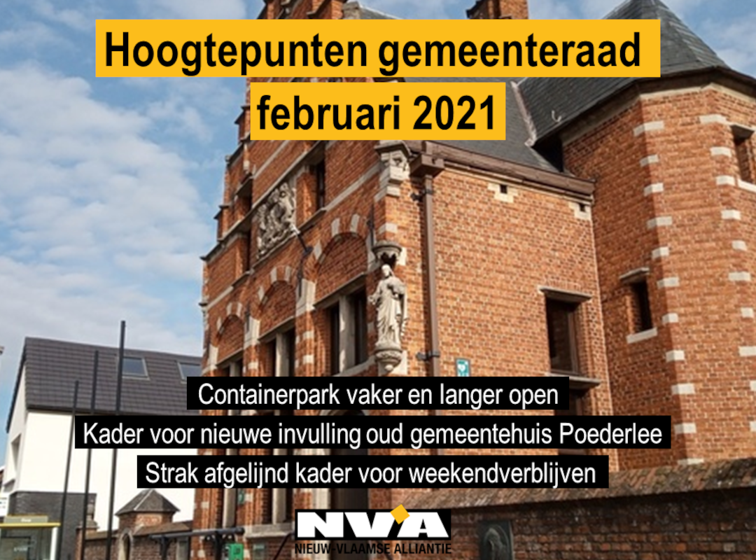 Kort de gemeenteraad van februari 2021